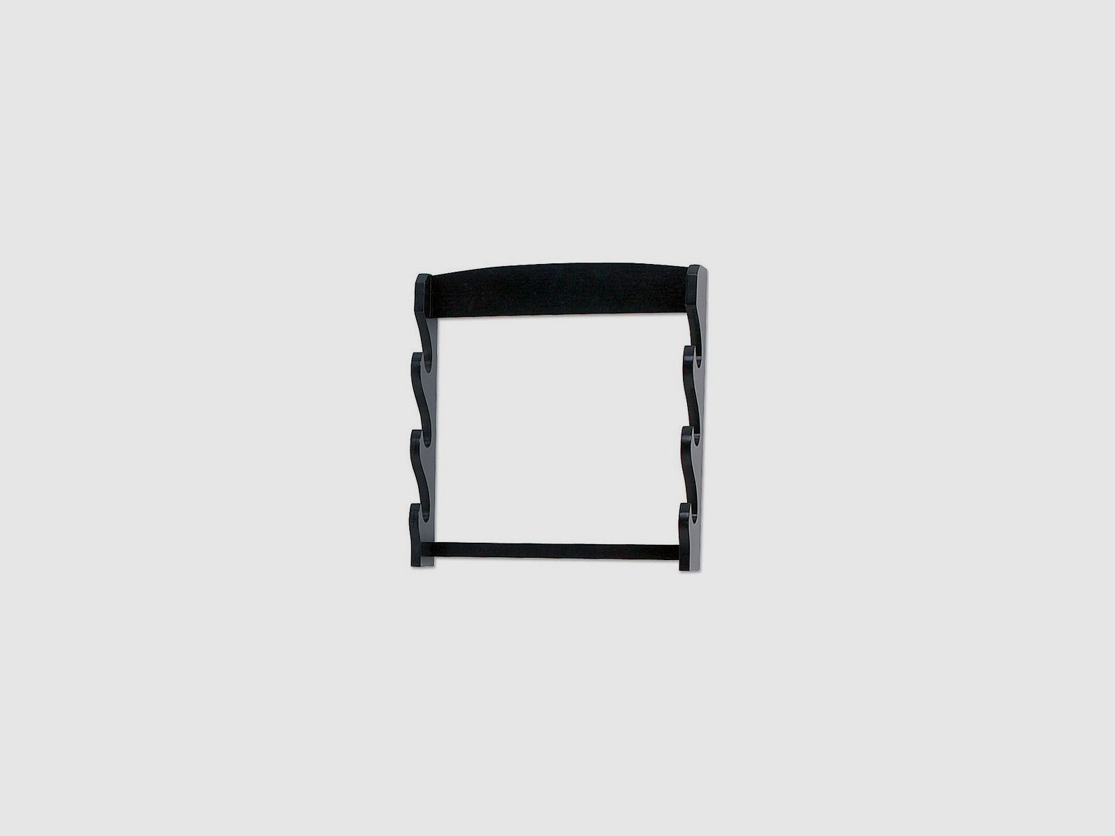Tischständer für 3 Katana horizontal aus schwarz lackiertem Holz, Bild 2 von 2
