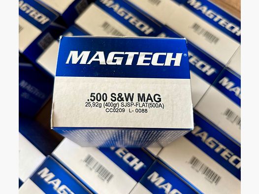 Magtech .500 S&W SJSP 25,9g/400grs. - 20 Schoten