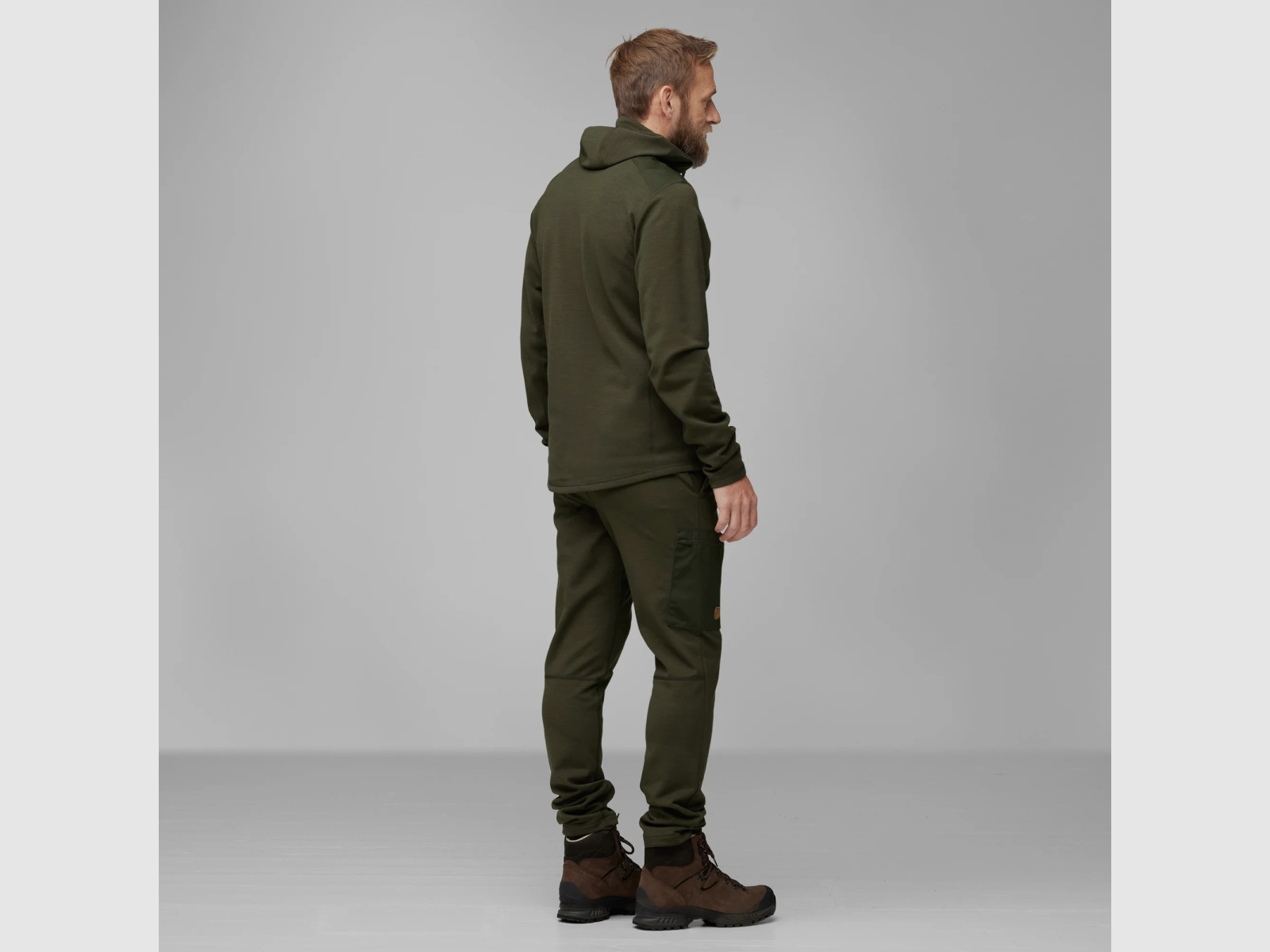 FJÄLLRÄVEN Keb Fleece Hoodie M Deep Forest