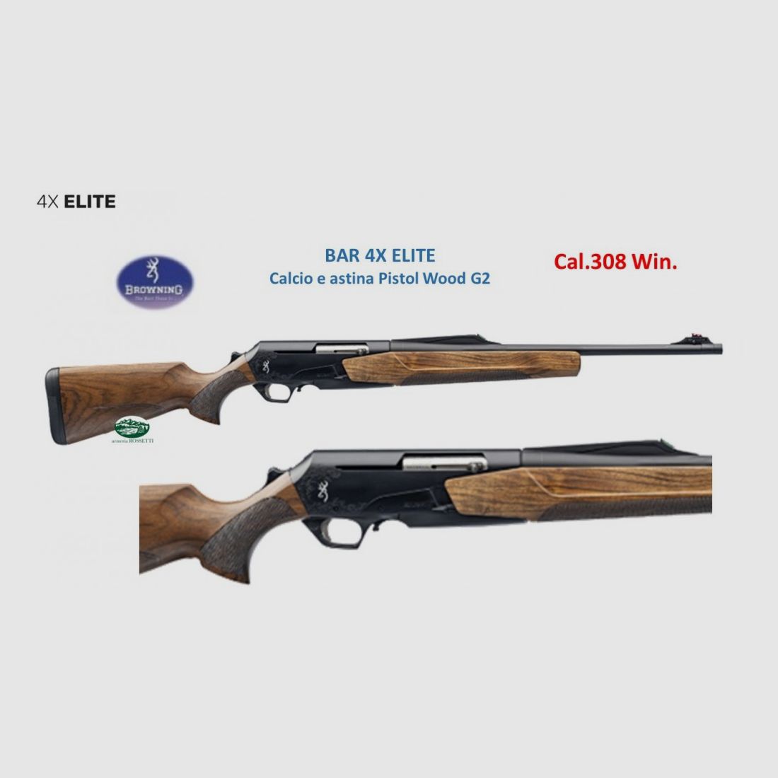 BROWNING BAR 4X Elite Kal.308 Win mit Pistolengriff G2 und Rampa
