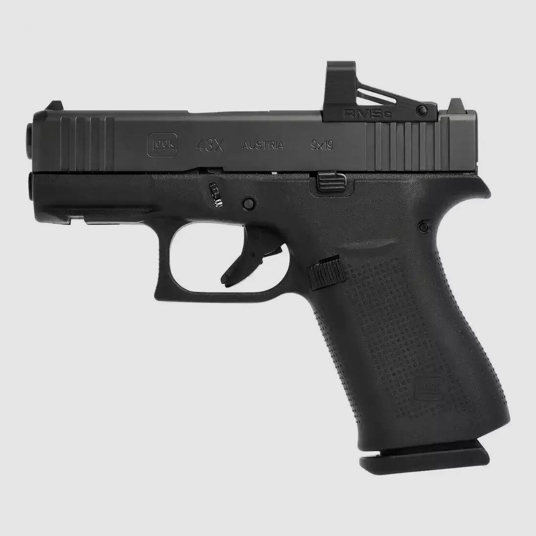 Pistolet semi-automatique Glock 43X Gen.5 R MOS FS incluant RMSc Shield Red Dot au calibre 9mm Para (9x19)