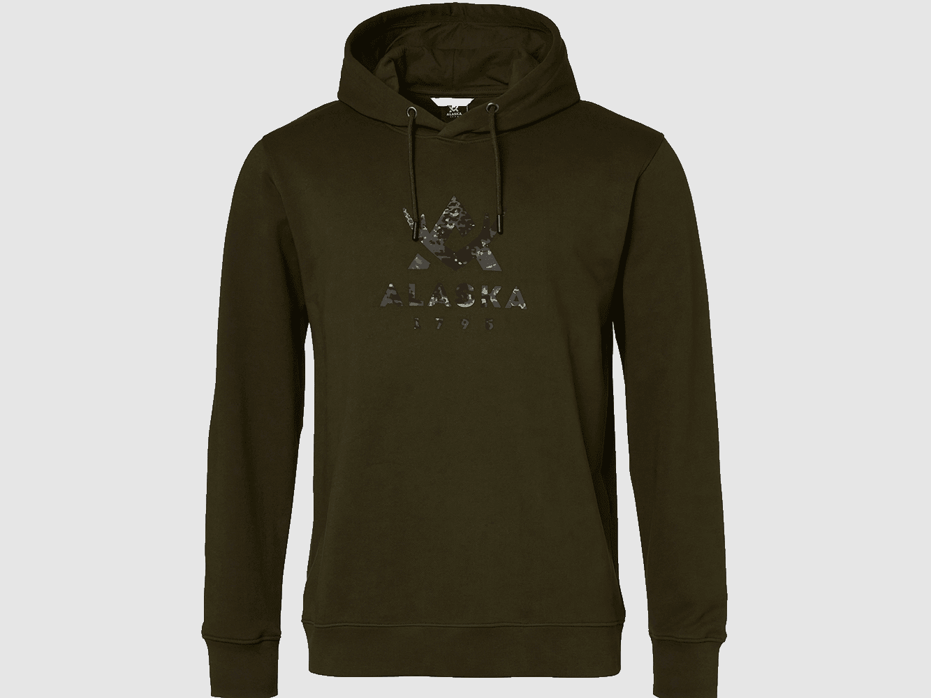 Alaska 1795 Camo Logo Hoodie Hombres Night Green XL