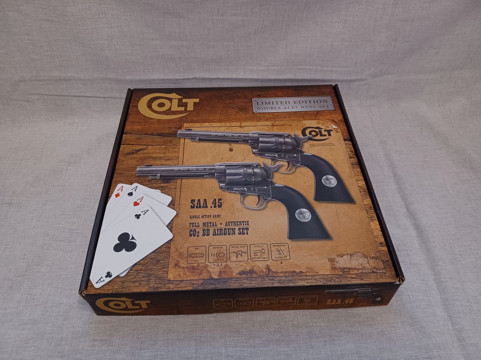 Colt SAA - Double Aces Duel Set / 4.5 mm BB / CO2 / Revolver / Original Packaging (134)