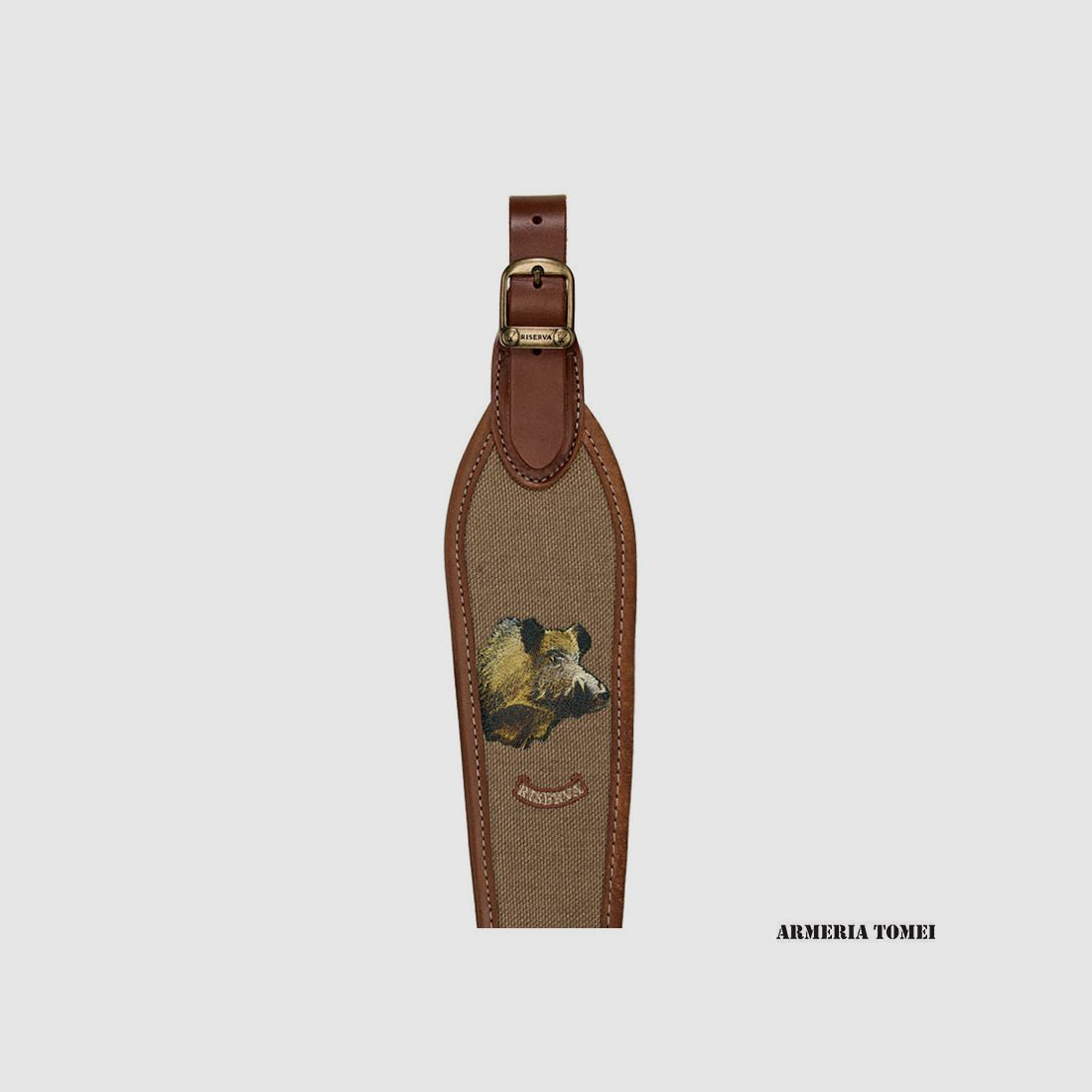RISERVA – LINEN-SCHULTERGURT FÜR BÜCHSE MIT BESTICKUNG „EICHHORN“, Bild 1 von 2