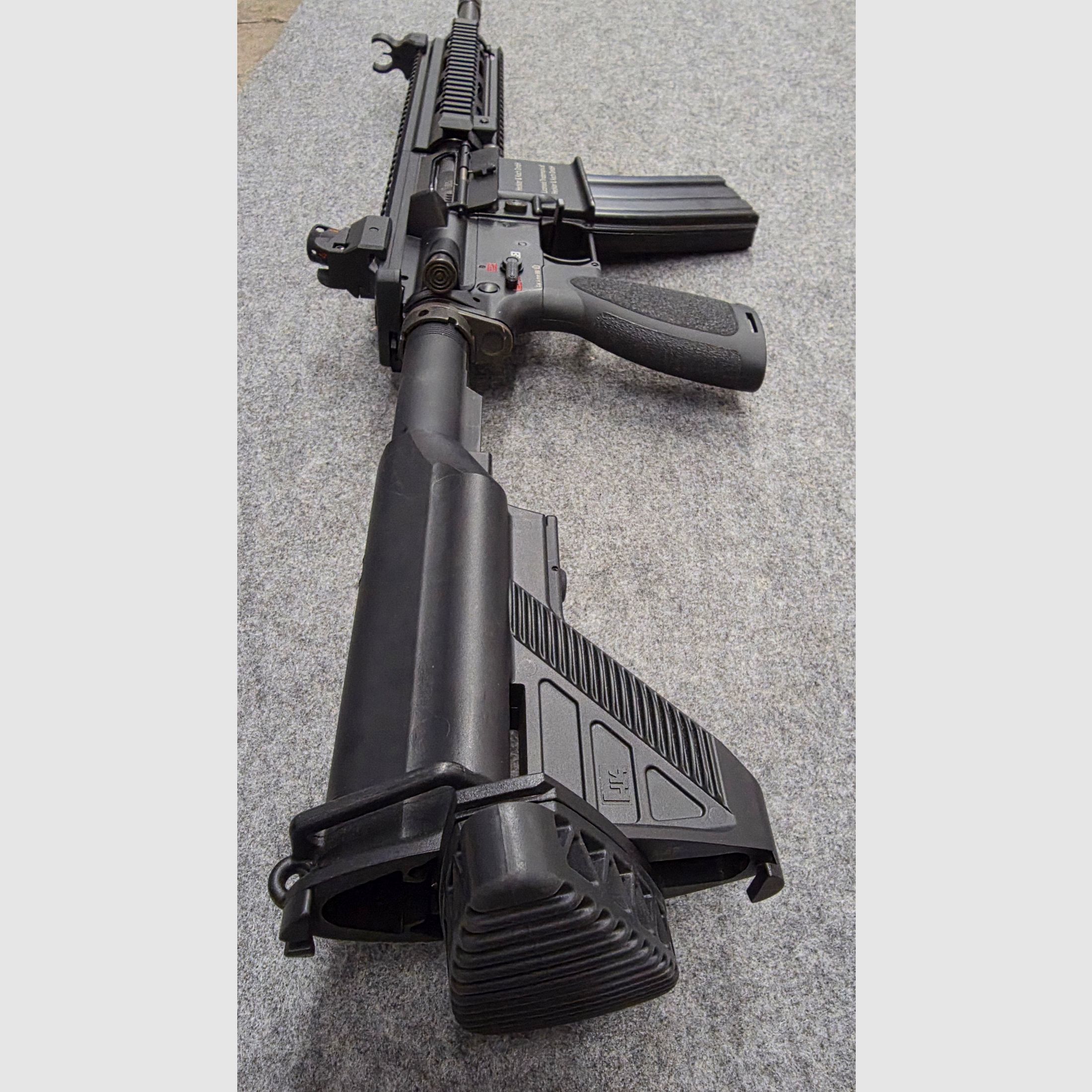 Neuwertige Gas Blowback HK416  GBB mit V3 Nozzle Stahl Bolt viel neues Zubehör Tuning Softair Gewehr ab 18 Jahre 6mm BB