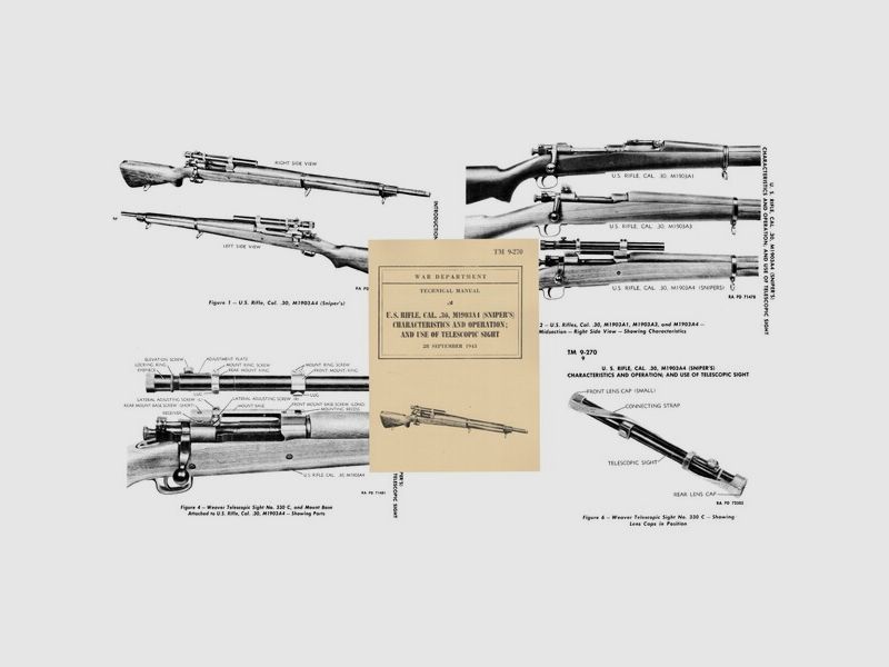 Technische Dienstvorschrift U.S.A. Springfield 1903A4 Sniper / Scharfschützen-Gewehr