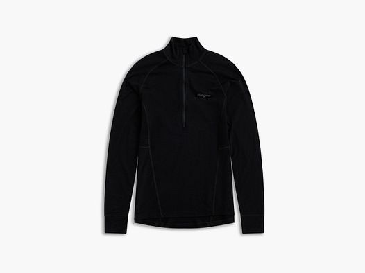 Bergans Inner:Pure Merino Half-Zip Thermoshirt Donna Black/Black XL