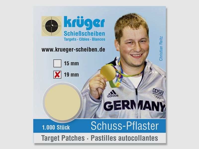 Krüger-Druck Schusspflaster 19 mm beige/chamois 1000 Stk im Spender