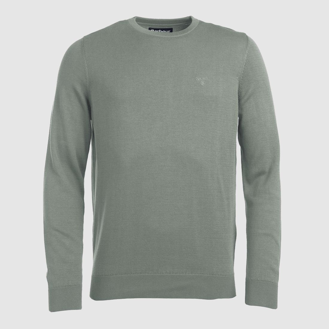 Barbour Pima Crew Sweater Homme Agave Green - M