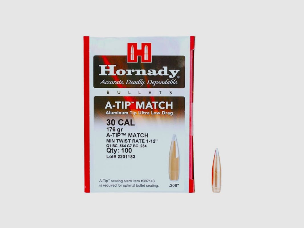 HORNADY Projectiles Cal. 30 GR 176 A-TIP