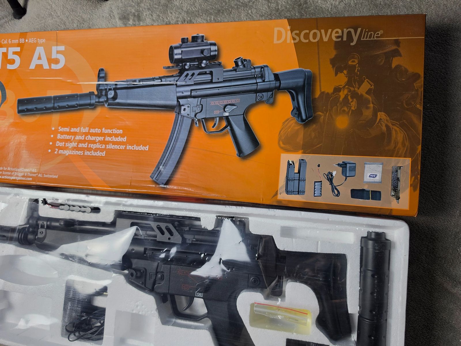 ASG B&T BT5 A5 Airsoft AEG Softair (Cal. 6mm BB) en set completo con accesorios OVP, imagen 5 de 10