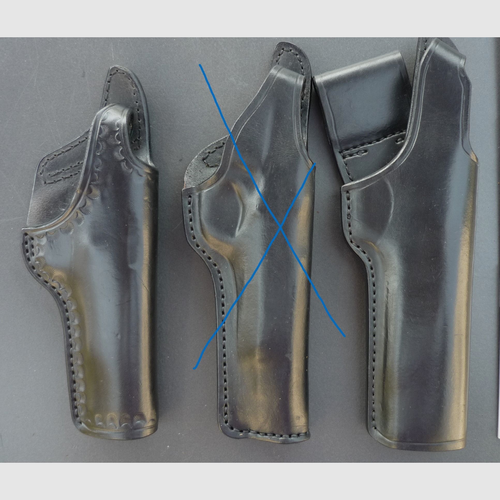 HKDesign Holster  Art. Nr.  002 : Einfachholster mit Snapverschluß  -  für: Colt 1911,  ESP 85 A  -  für Rechtshänder