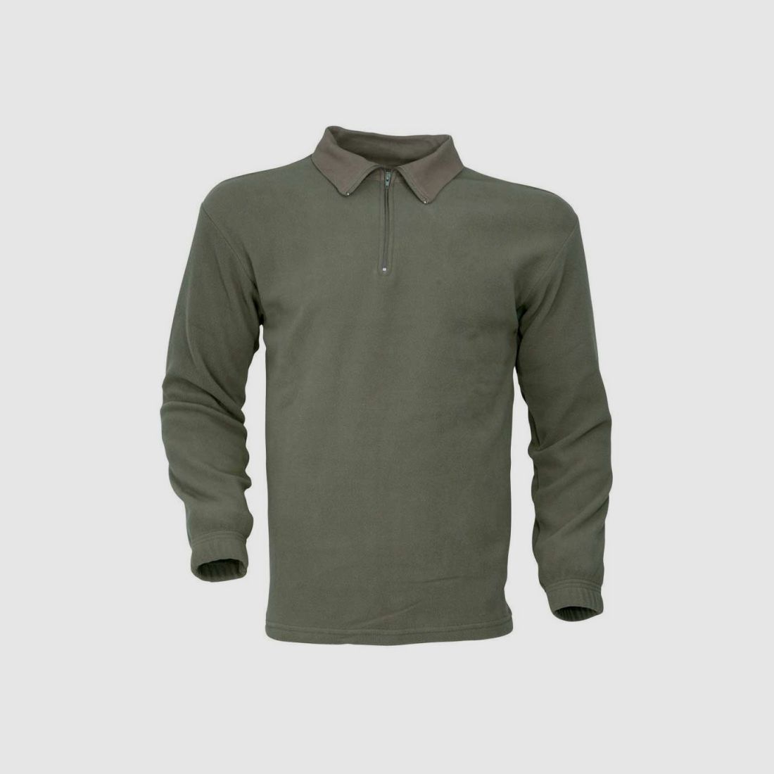 Fleecehemd F1 khaki 220g/m² mit Reißverschluss aus Polyester