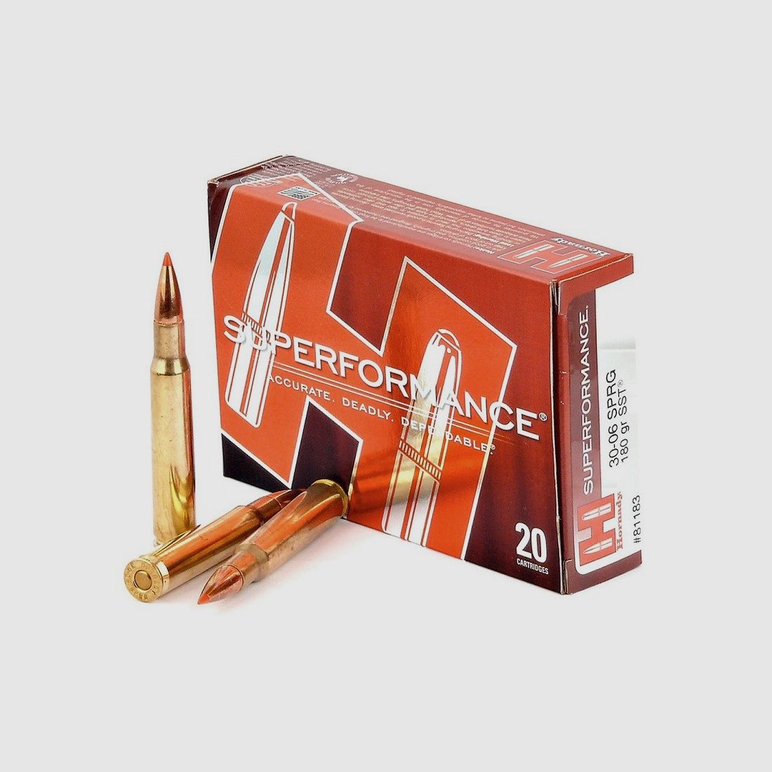 CAJA DE 20 PATRONES HORNADY 30-06 SPRG 180 GR SST SPF 81183