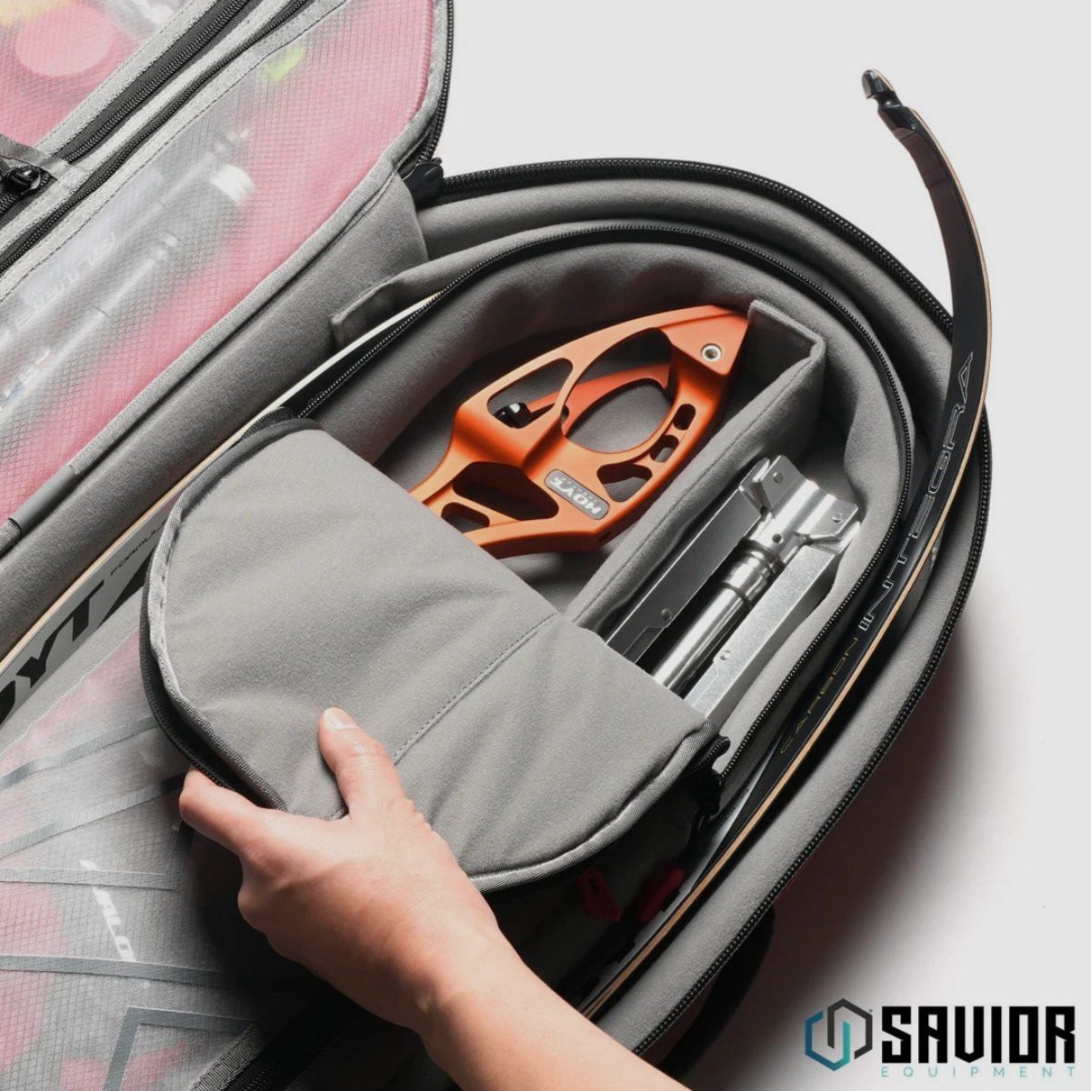 Savior – Take-down bow backpack – Carmine Red – AB-RC25-TD-RD, image 4 of 7