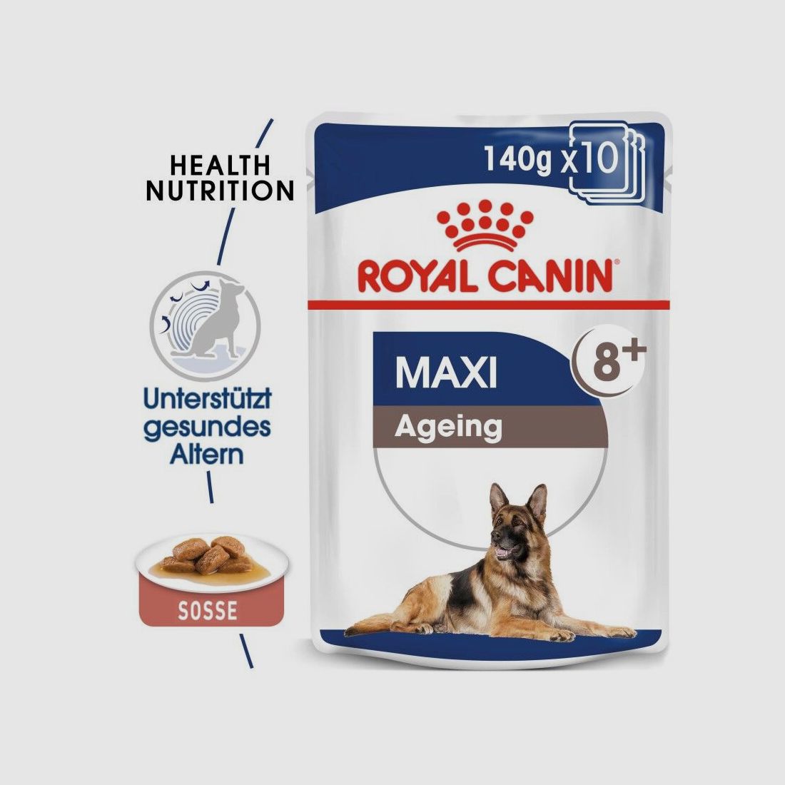 ROYAL CANIN Ältere Große Hunde Nassfutter Maxi Ageing 8+ 10x140 g