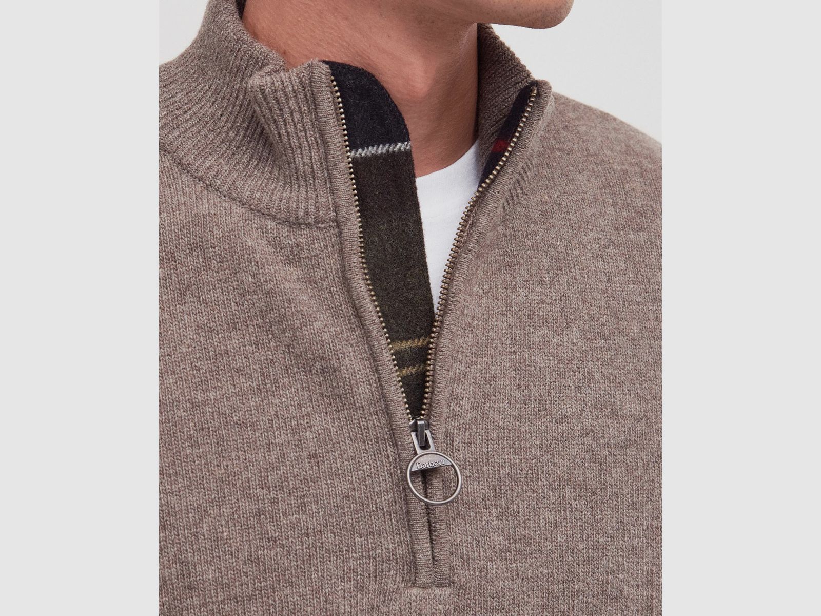 BARBOUR Holden Half Zip Sweater Military Marl