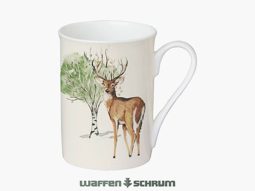 Fritzmann Coffee Mug Porcelain Deer Grove