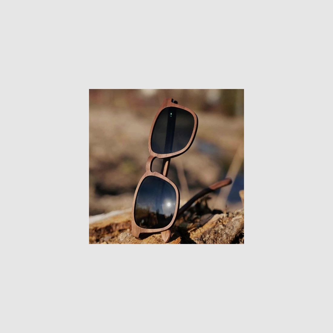Sonnenbrille Waldblick aus Walnussholz
