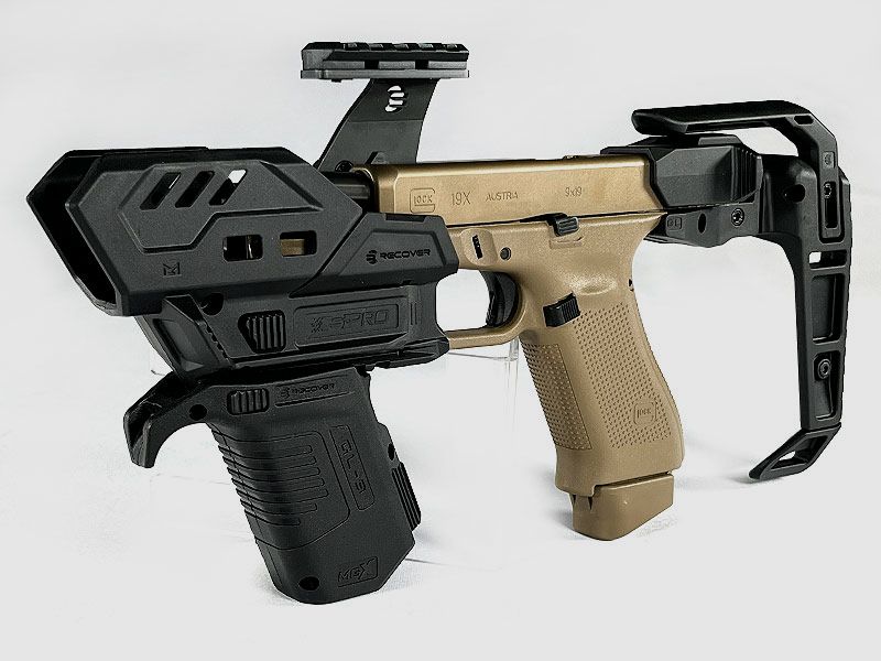 RECOVER GLOCK Conversion FULL Kit SPRO MG Calcio Pistol 1-colore Nero