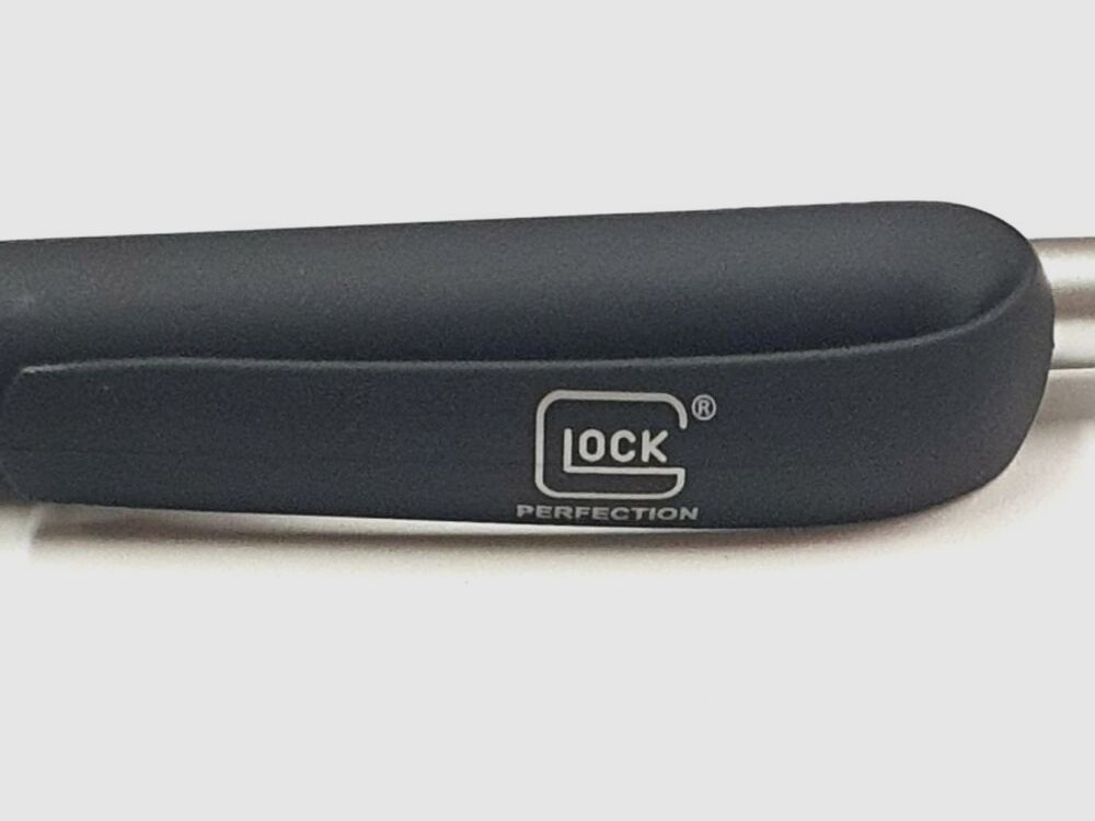 Glock Original GLOCK Perfection Kugelschreiber / ballpoint pen mit Glock Logo auf dem Halter