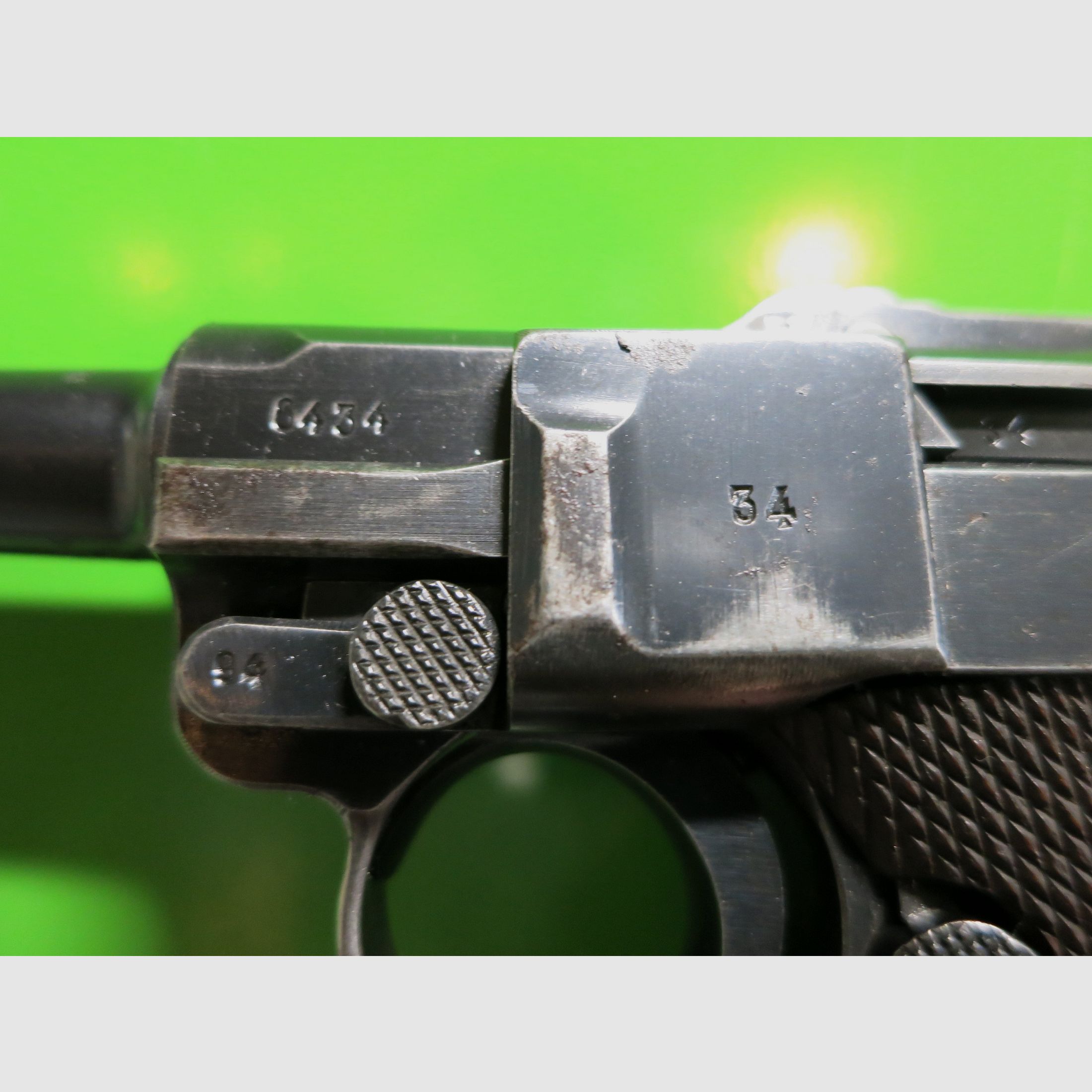 Deutsche Waffen- und Munitionsfabriken (DWM) 1939, Pistole 08 P08, 9 mm Luger, WaA 655 +Adler,  WW2     #67-
