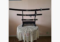 Ensemble de 3 épées Samurai avec support