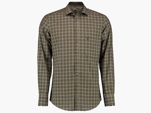 OS TRACHTEN herenoverhemd 1/1 mouw Slim Fit Olijf