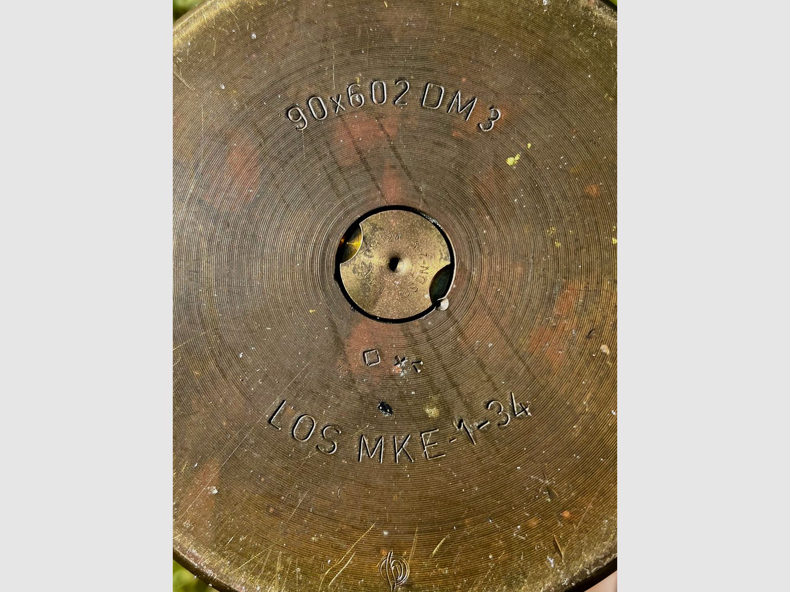 Rare, douille de cartouche originale rare de la Bundeswehr, calibre 90 mm, en laiton, pour décoration ou comme vase ‼️, image 14 sur 17