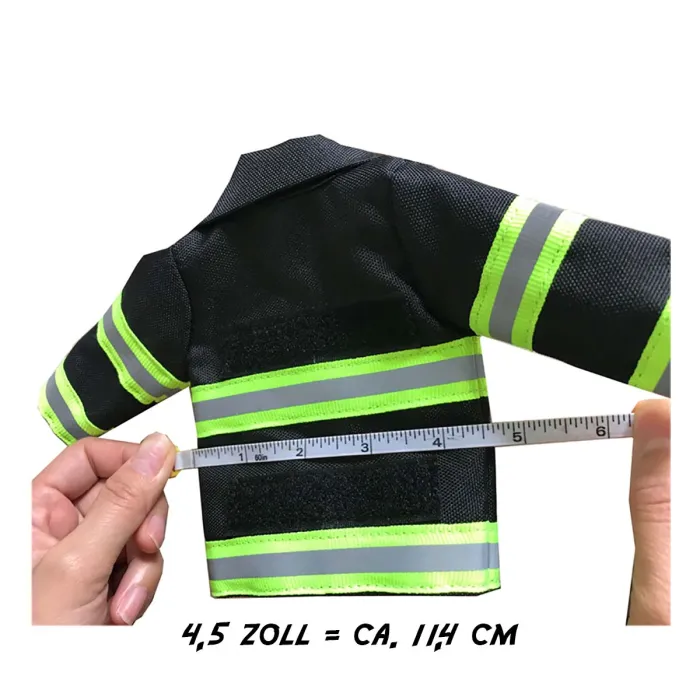 Chaqueta de mini bombero con tiras reflectantes para botella de cerveza / botella de vino / botella térmica, imagen 5 de 7