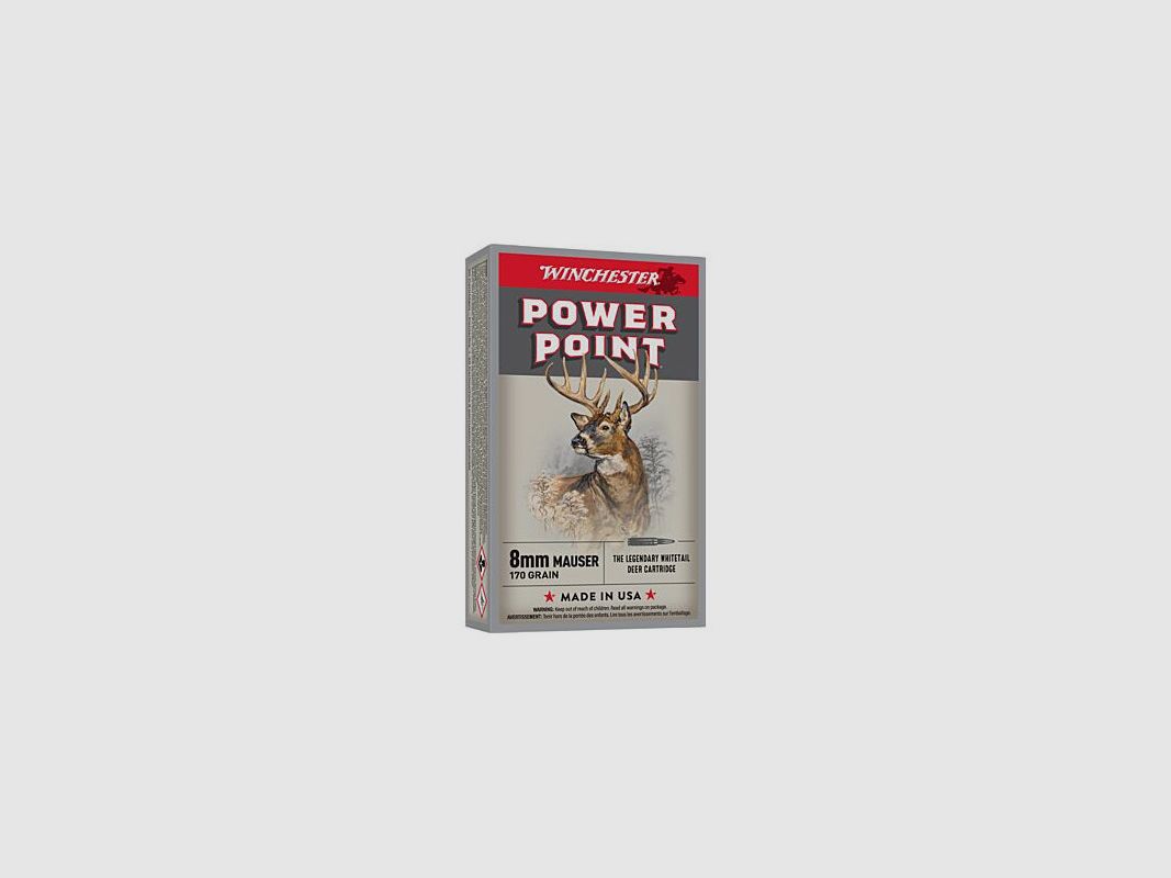 WINCHESTER 8MM MAUSER SUPER X 170 GR POWER POINT