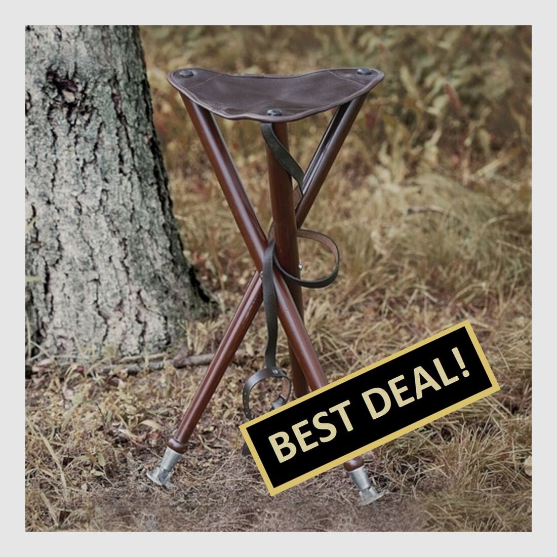 Parforce Dreibein-Ansitzstuhl mit Metallspitzen