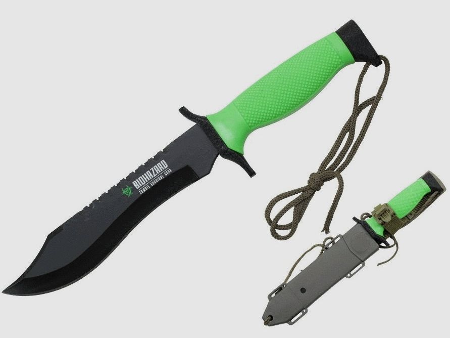 Couteau de survie Zombie avec sangle de transport