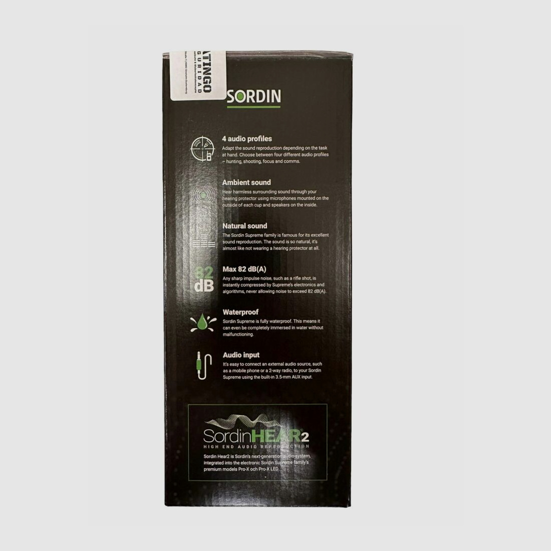 Sordin Supreme Pro-X LED aktiver Gehörschutz mit Gelkissen - Neues Modell mit 4 Soundprofilen