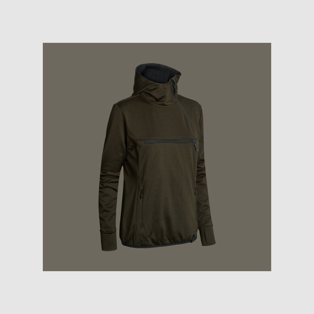 Northern Hunting Damen Fleecehoodie Saga Braun