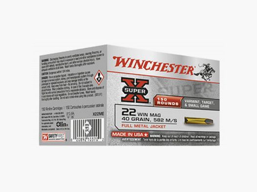 500 Munitions Winchester Super X Cal.22 Mag