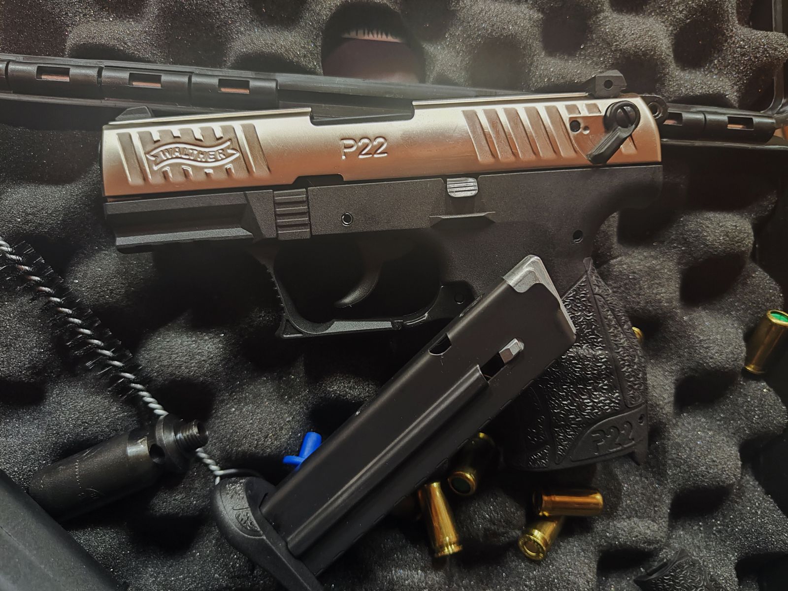 Walther P22Q Nickel 9mm PAK neuwertig mit Zubehör