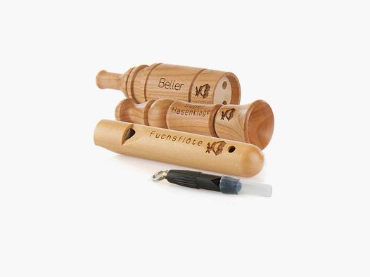 Weisskirchen Fuchsreiz- und Ranzzeitset 4 teilig - mit Lodenetui