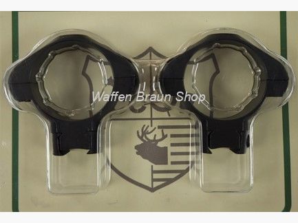 Fritzmann Ringmontage für Weaverprofil, Schwarz matt, 30mm, H7mm