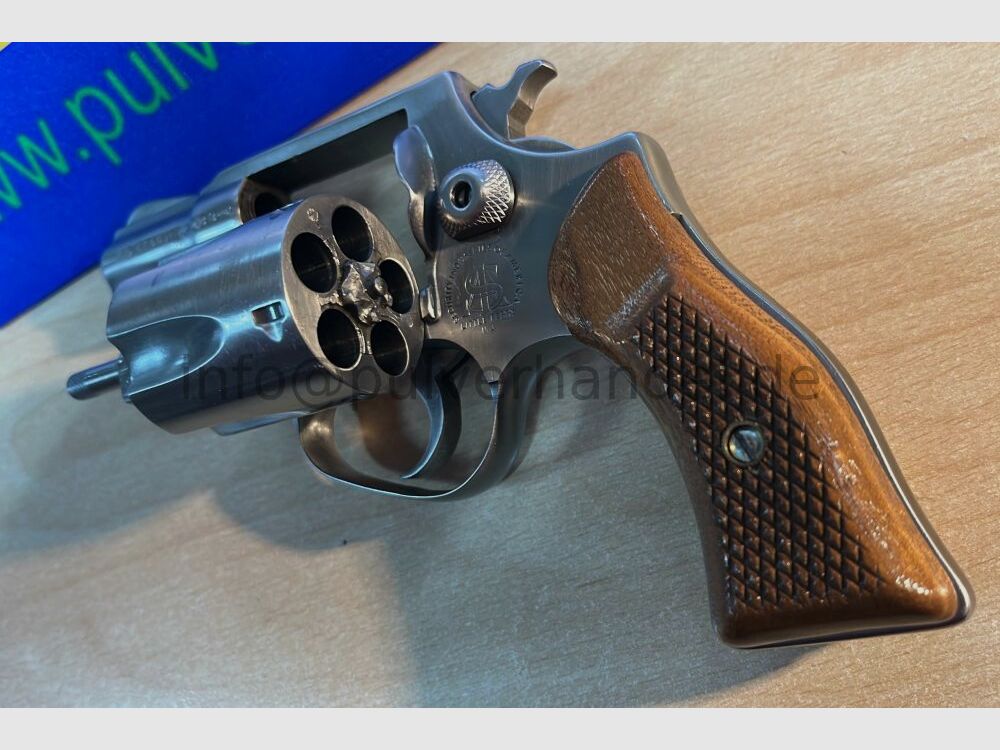 Police Security Special Stainless Steel. Wooden Grip Plates TOP