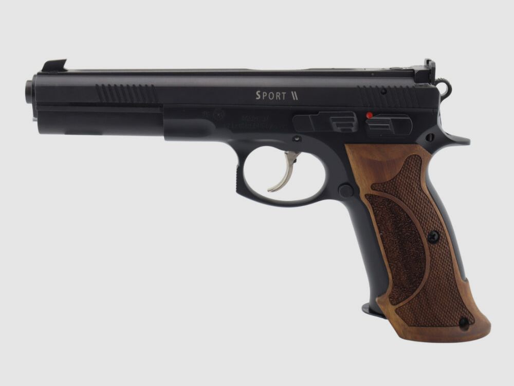 Waffen Oschatz Sport II SA/DA 6" Longslide Matchpistole Nussbaum Matchgriff original von Waffen-Oschatz Stuttgart CZ75