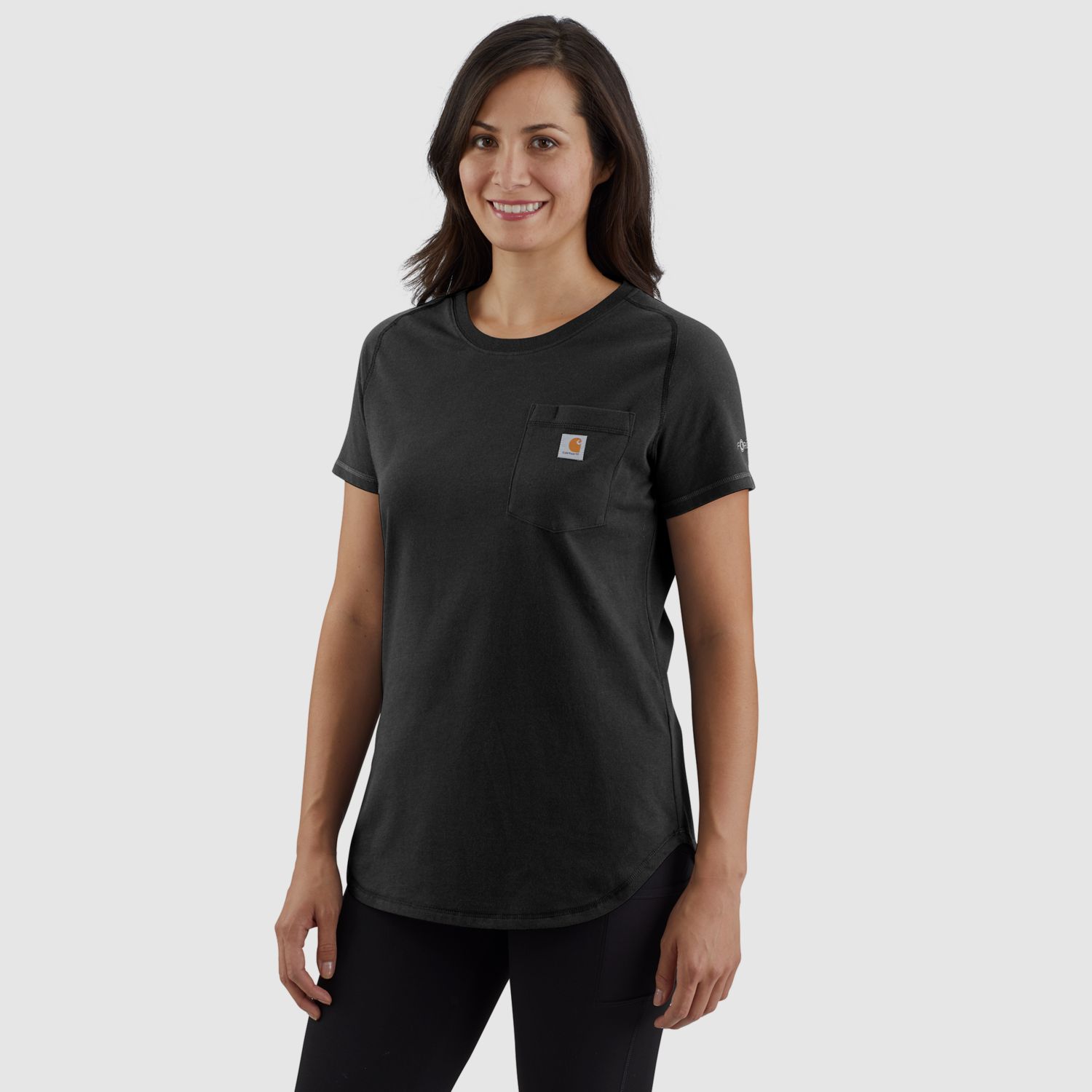 Carhartt Midweight Taschen-T-Shirt, Damen, Black, M