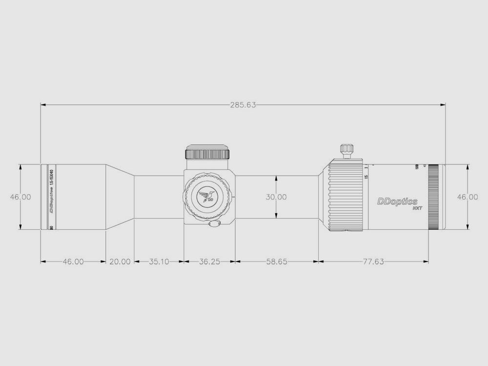 DDoptics V10 1,5-15x40 NXT MRAD A4D