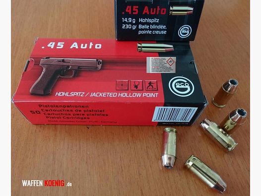 GECO	 GECO Patronen 45 ACP 14,9g Hohlspitz