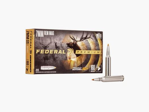 Federal Premium 7MM REM MAG 160 gr Trophy Bonded Tip