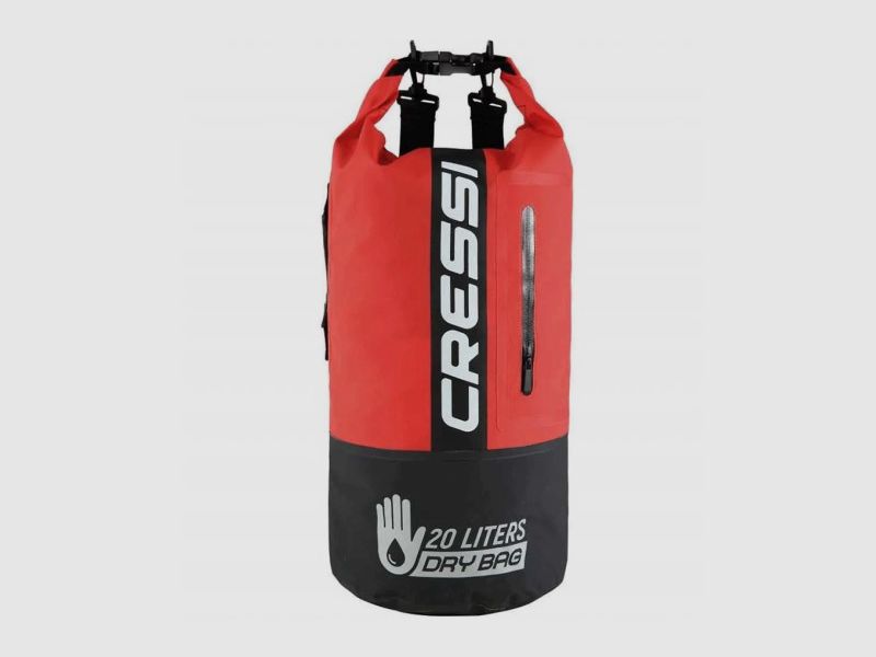 CRESSI DRY PVC Rucksack 20L Schwarz / Rot