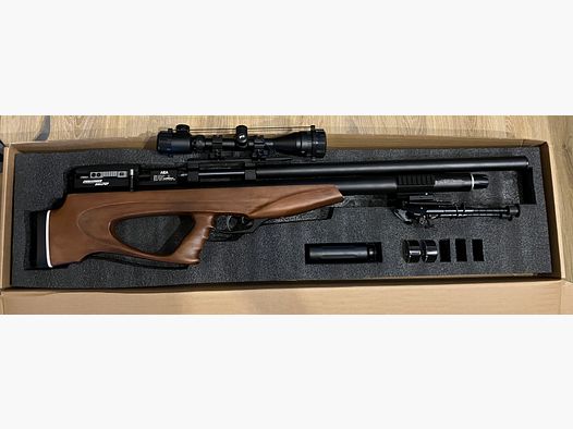AEA Challenger Bullpup CAL .50 Luftgewehr 7,5 J Komplettset mit FX Optik Kompressor Tasche Munition - neuwertig