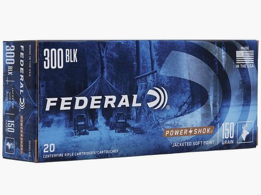 Federal Power-Shok Teilmantel Kal. 300 Blackout 150 grs. 20 Stück