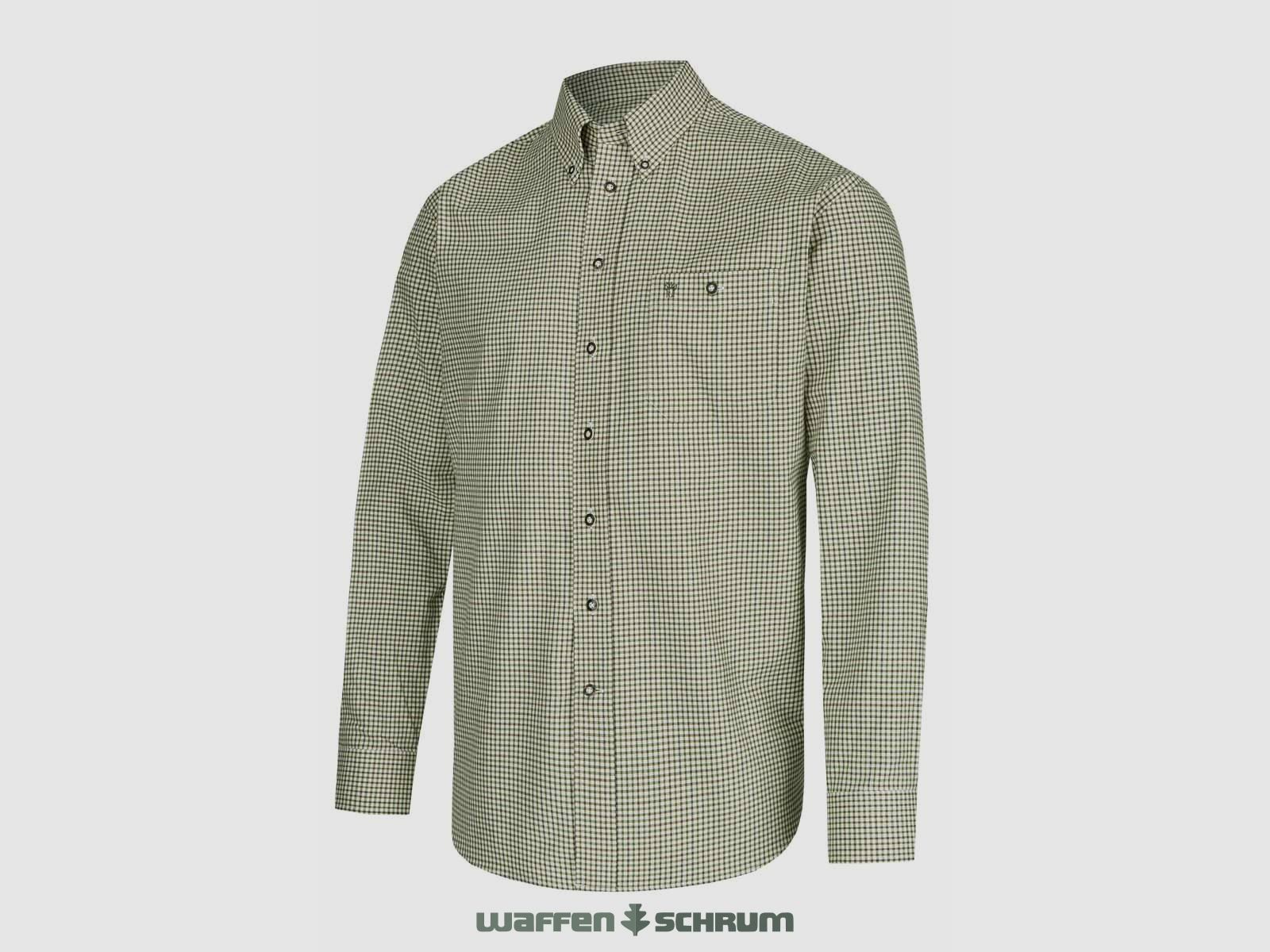 Böcker Hemd Comfort Fit Oliv kariert