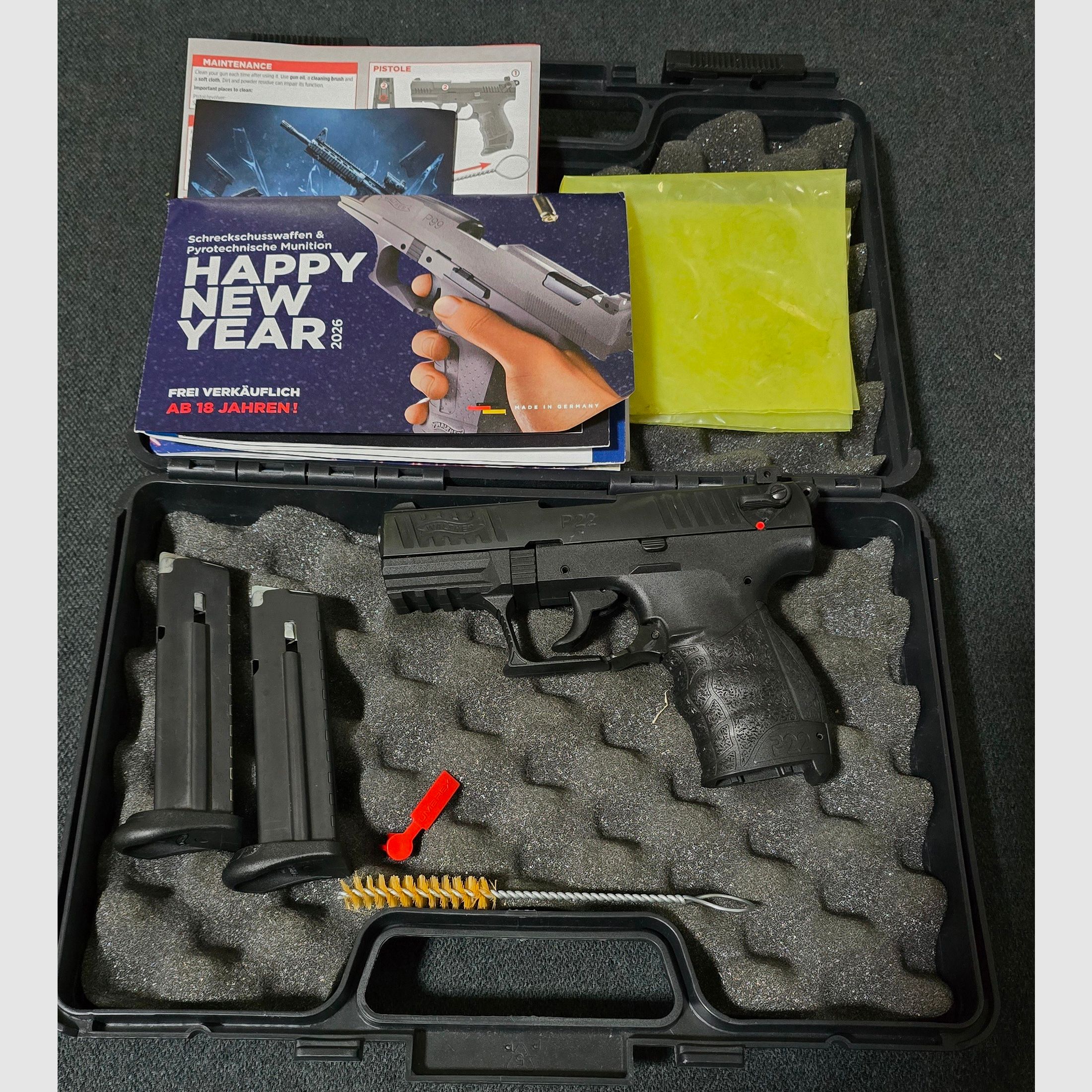 Walther P22 Q strzelba alarmowa 9mm PAK 2 magazynki